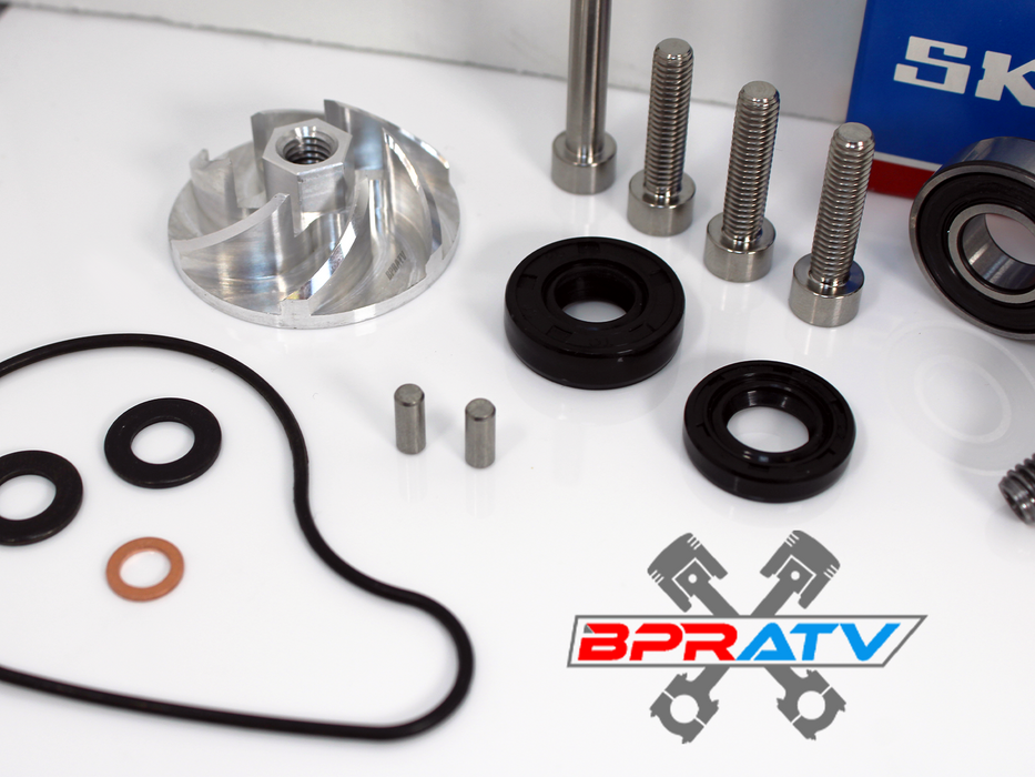 01-13 Yamaha WR250F Billet Impeller Gear Bearing Ti Bolts Water Pump Rebuild Kit