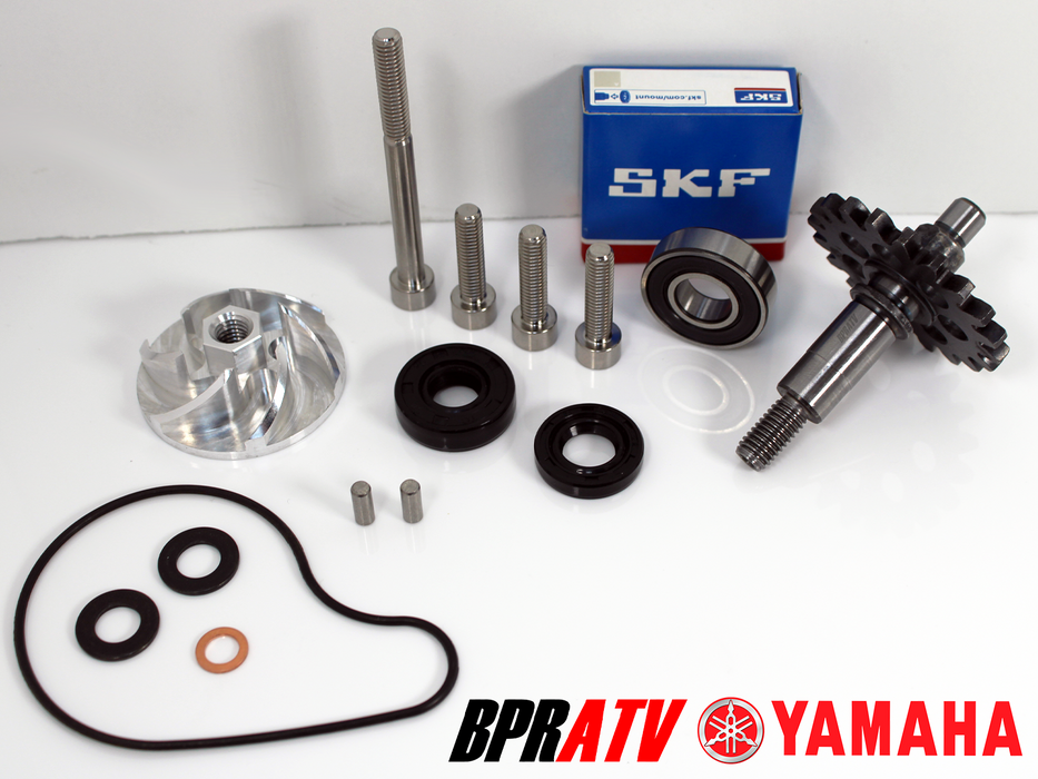 01-13 Yamaha WR250F Billet Impeller Gear Bearing Ti Bolts Water Pump Rebuild Kit