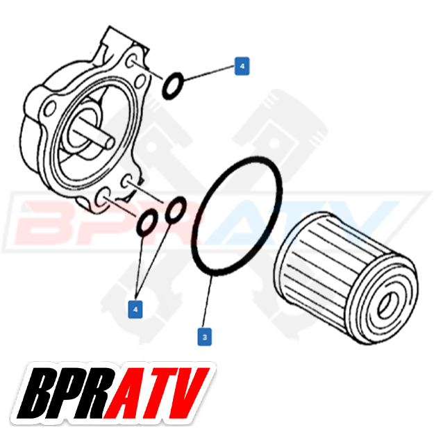 YZ450F Oil Filter Orings Crankcase Oil Filter Cover Large Small Oring O-ring Set