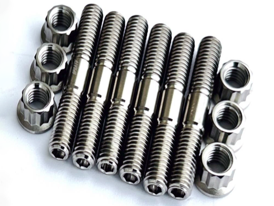 Suzuki LT250 LT 250R F/G Quadracer Titanium Head Studs Stud Bolt Upgrade Kit Set