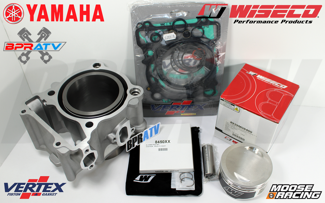 Yamaha Wolverine 450 OEM Stock Bore Cylinder & WISECO Piston Gaskets Top End Kit