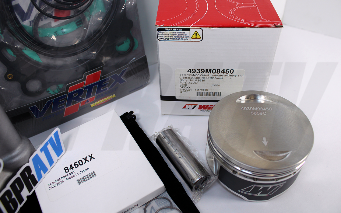 Grizzly Rhino 450 YFM450 Top End Rebuild Kit WISECO Piston Gaskets Cylinder Kit