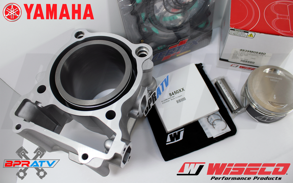 Yamaha Grizzly 450 OEM Stock Bore Cylinder WISECO Piston Kit Gaskets Top End Kit