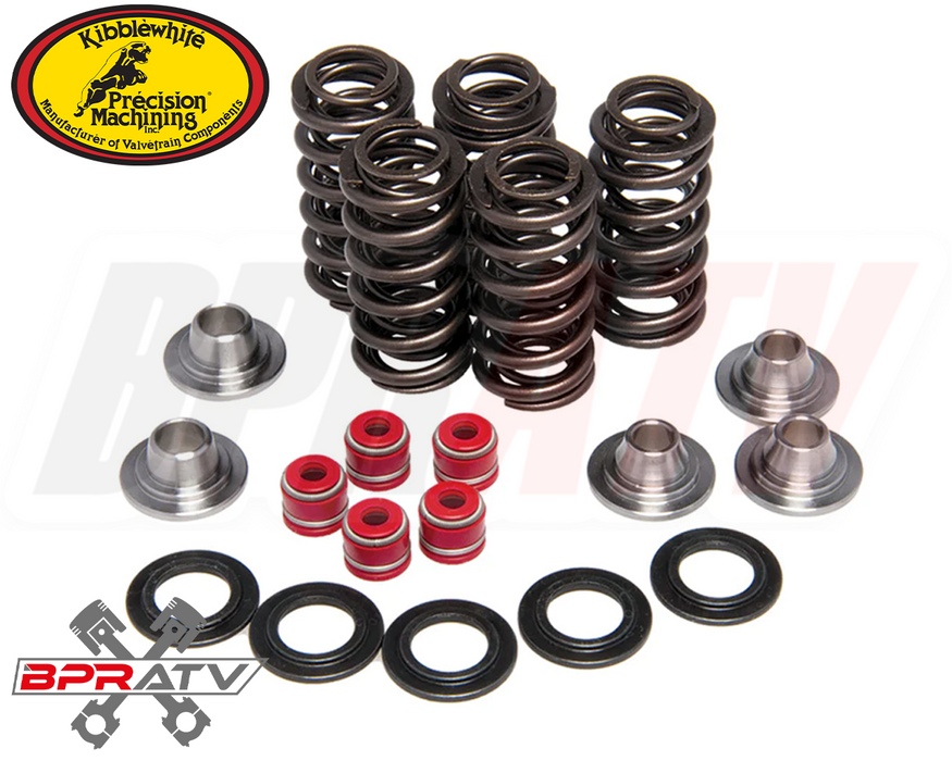 YFZ450R YFZ 450R KIBBLEWHITE +1mm Intake Exhaust Valves Titanium Spring Kit Seal