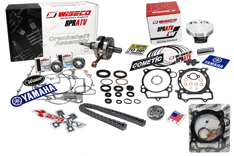 YFZ450 Complete Engine Rebuild Kit Wiseco Crank 95mm Piston & Gaskets Stock Bore