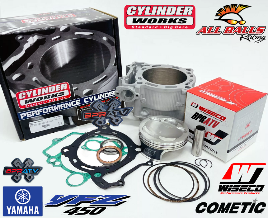 YFZ450 YFZ 450 95mm Standard Bore Cylinder Wiseco Piston Gaskets Top Rebuild Kit