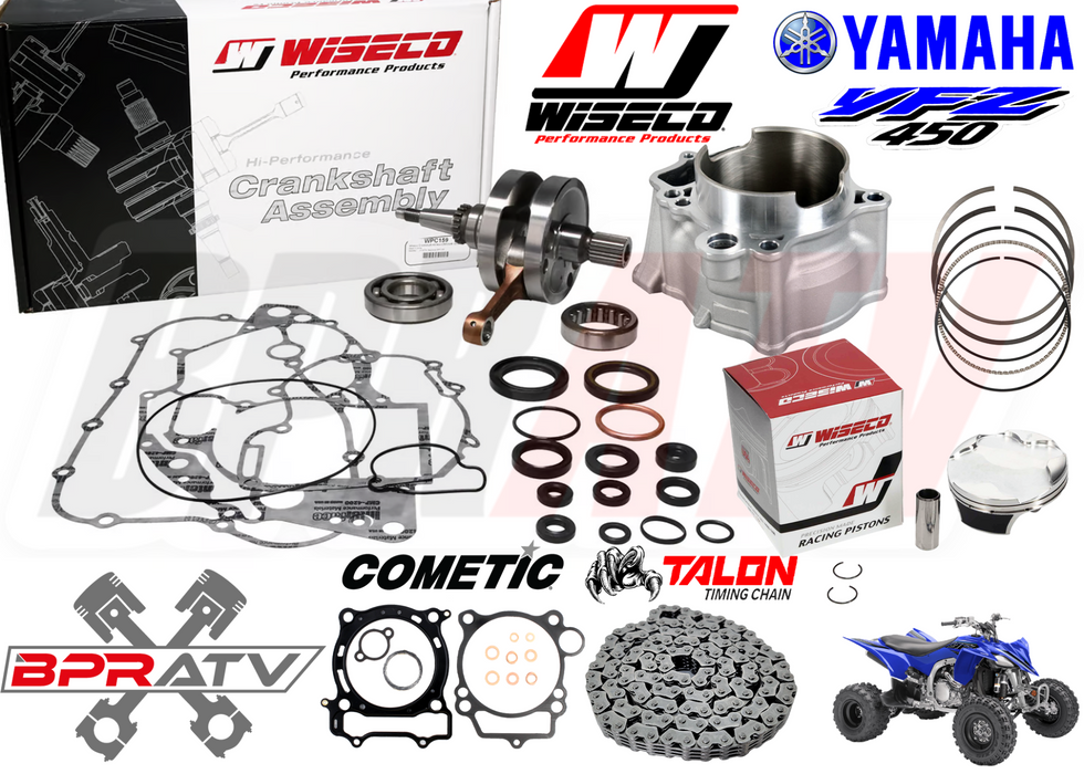 BPRATV YFZ450 YFZ 450 Stock Bore Cylinder Piston Wiseco Crank Motor Rebuild Kit