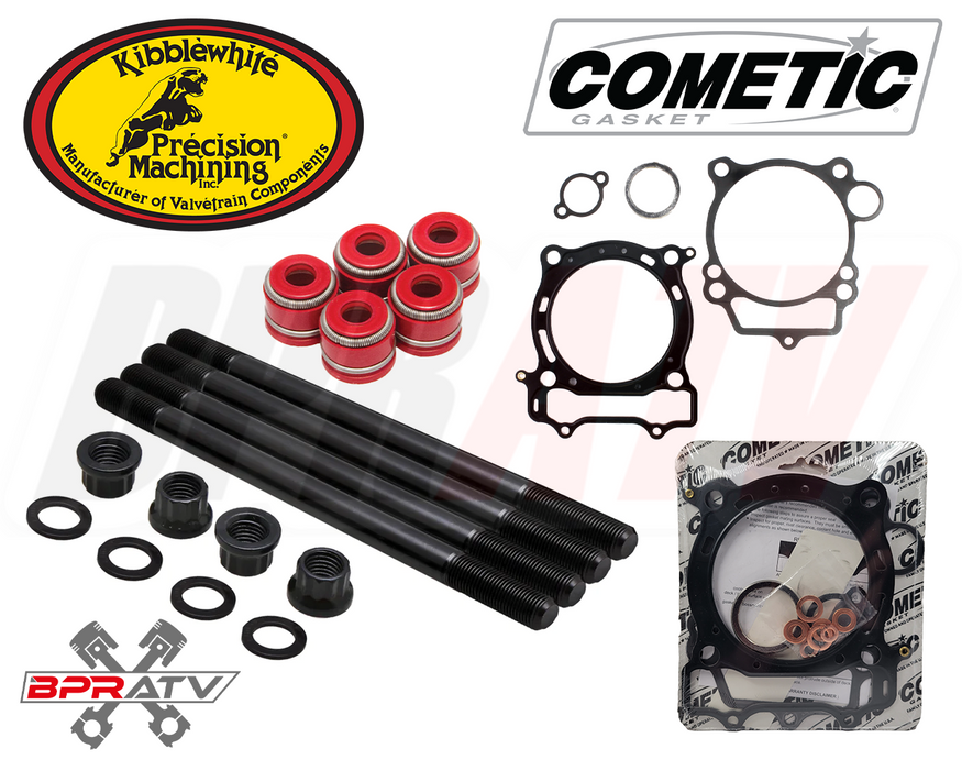 YFZ450 YFZ 450 CARB Kibblewhite ARP Head Stud Kit Cometic Gasket RED Viton Seals