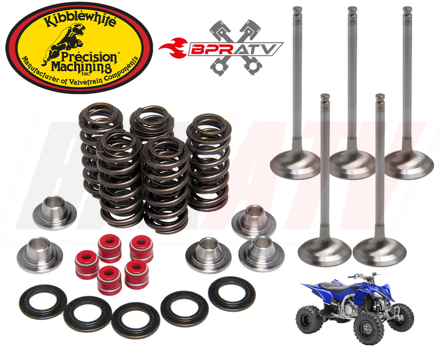 YFZ450 YFZ450R KIBBLEWHITE ➕1mm Intake Exhaust Valves Titanium Springs Kit Seals