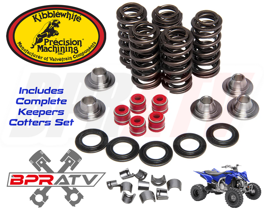 YFZ450 YFZ450R KIBBLEWHITE ➕1mm Intake Exhaust Valves Titanium Springs Kit Seals