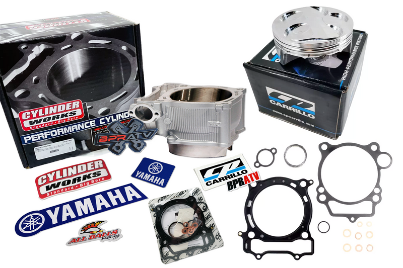 Yamaha YFZ450R 450X 95mm Top End Rebuild Kit Cylinder Works & CP Carrillo Piston