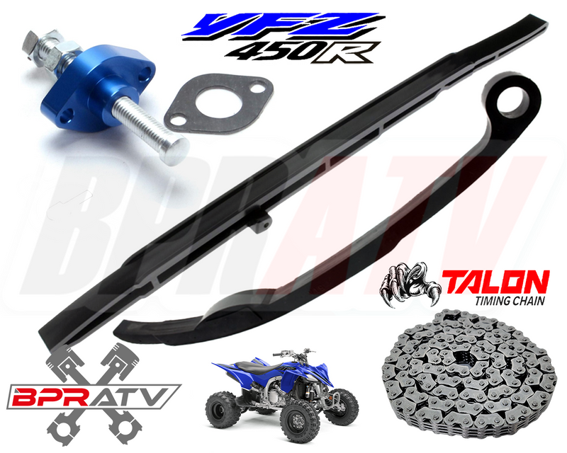 YFZ450R YFZ 450R YZ 450F CNC BLUE Billet Cam Chain Tensioner Timing Chain Guides
