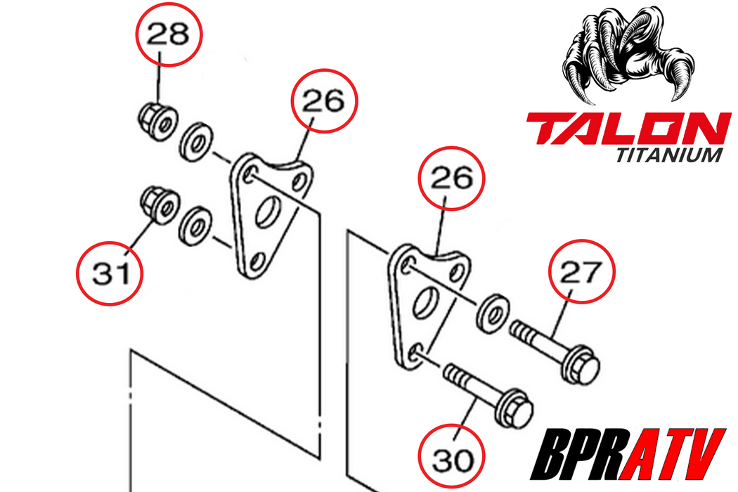 Yamaha YZ250X YZ 250X Motor Mount Billet CNC Engine Mounting Kit TITANIUM Bolts