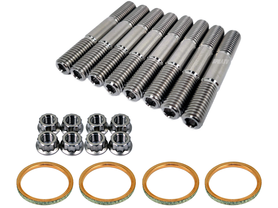 06-20 YZFR6 YZF-R6 TITANIUM Head Pipe Exhaust Studs Kit Bolts Nut Exhaust Gasket