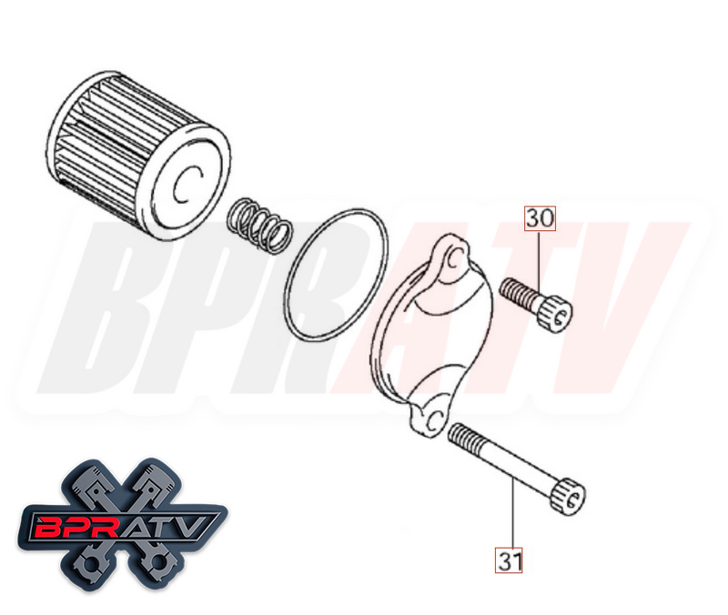 BPRATV Suzuki RMZ450 RMZ 450 RMZ250 250 Talon Titanium Oil Filter Cover Bolt Kit