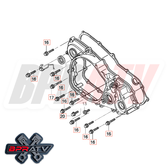 09-16 CRF450R CRF 450R BPR Talon Titanium COMPLETE Motor Engine Bolts Bolt Kit