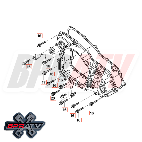 02-08 CRF450R CRF 450R 450X BPRATV Talon Titanium COMPLETE Motor Engine Bolt Kit