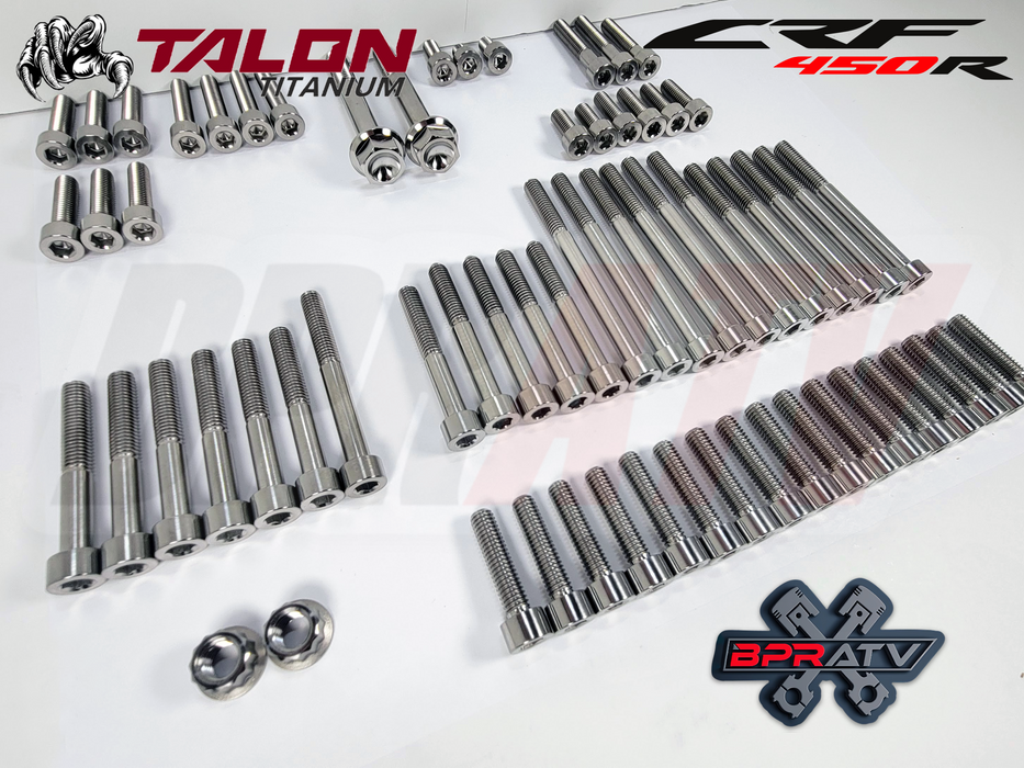 09-16 CRF450R CRF 450R BPR Talon Titanium COMPLETE Motor Engine Bolts Bolt Kit