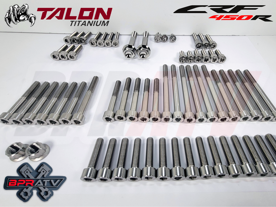 02-08 CRF450R CRF 450R 450X BPRATV Talon Titanium COMPLETE Motor Engine Bolt Kit