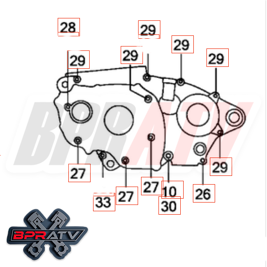 02-08 CRF450R CRF 450R 450X BPRATV Talon Titanium COMPLETE Motor Engine Bolt Kit