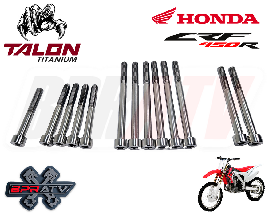 02-08 Honda CRF450R CRF 450R 450X BPR Titanium CRANKCASE HALVES Bolts Bolt Kit