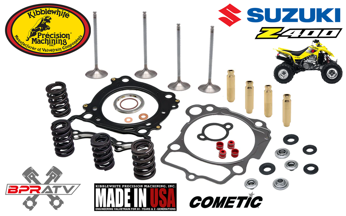 Suzuki LTZ400 LTZ 400 KIBBLEWHITE Top End Piston Rebuild Kit Valves Cylinder Kit