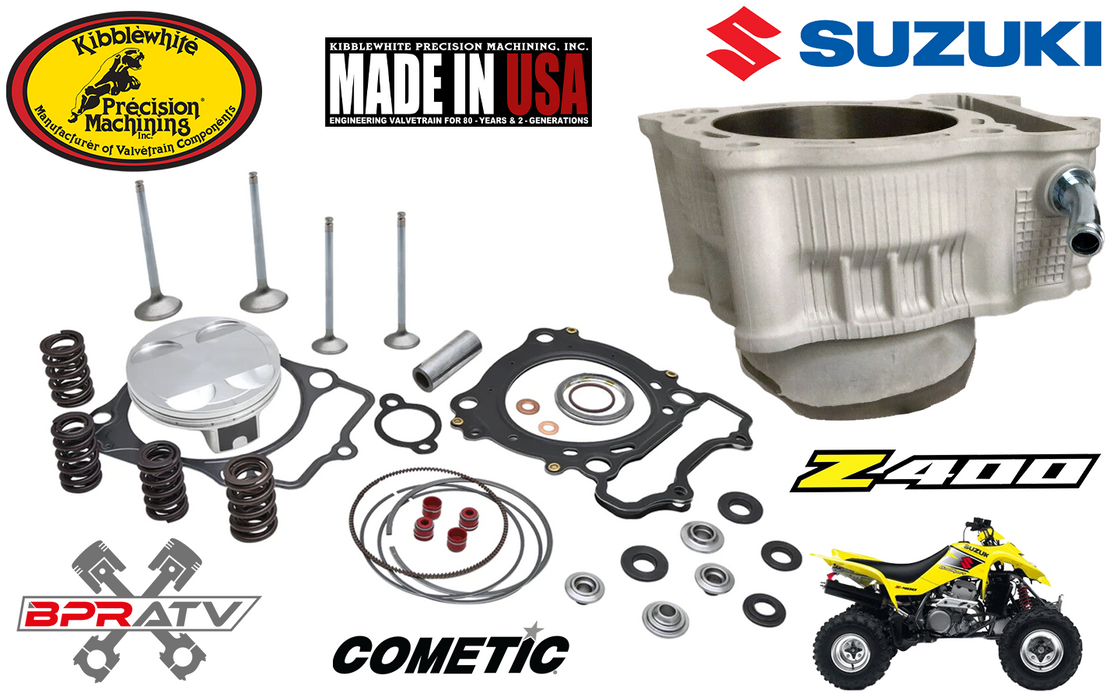 Suzuki LTZ400 LTZ 400 KIBBLEWHITE Top End Piston Rebuild Kit Valves Cylinder Kit