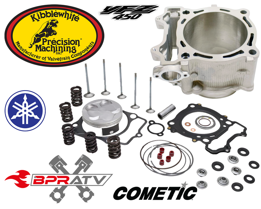 09-24 Yamaha YFZ450R KIBBLEWHITE Top End Piston Rebuild Kit Valves Cylinder Kit