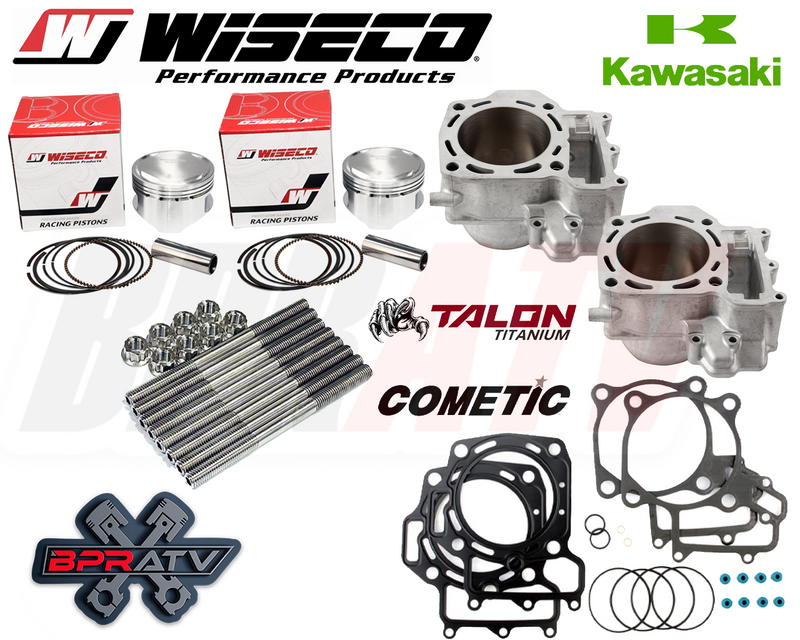 05-11 Brute Force 750 85mm Cylinders Wiseco Piston Cometic Studs Top End Rebuild