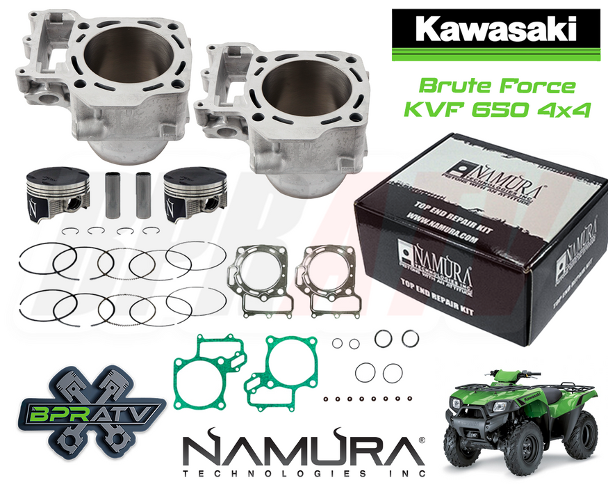06-13 Brute Force 650 KVF650 80mm Stock Cylinders Namura Piston Top End Kit 11:1