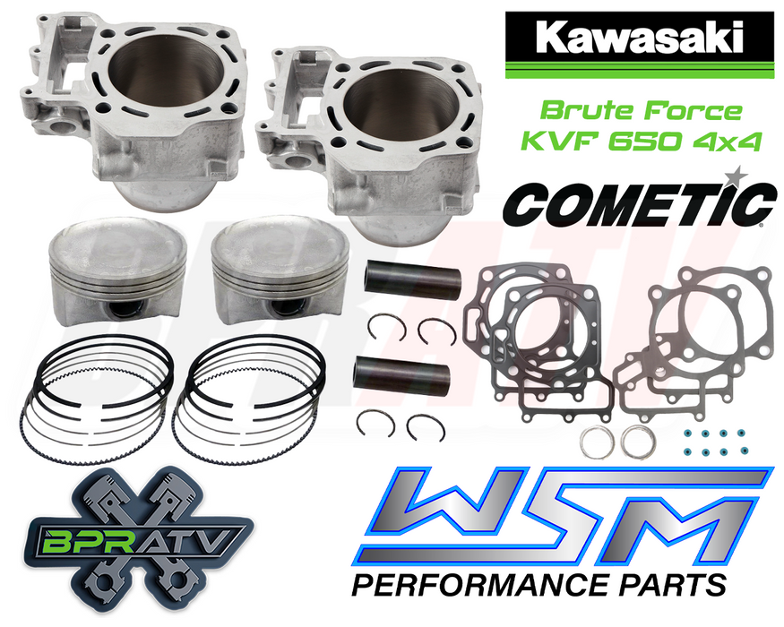 06-13 Brute Force 650 KVF650 80mm Stock Cylinders WSM Piston Top End Kit Cometic