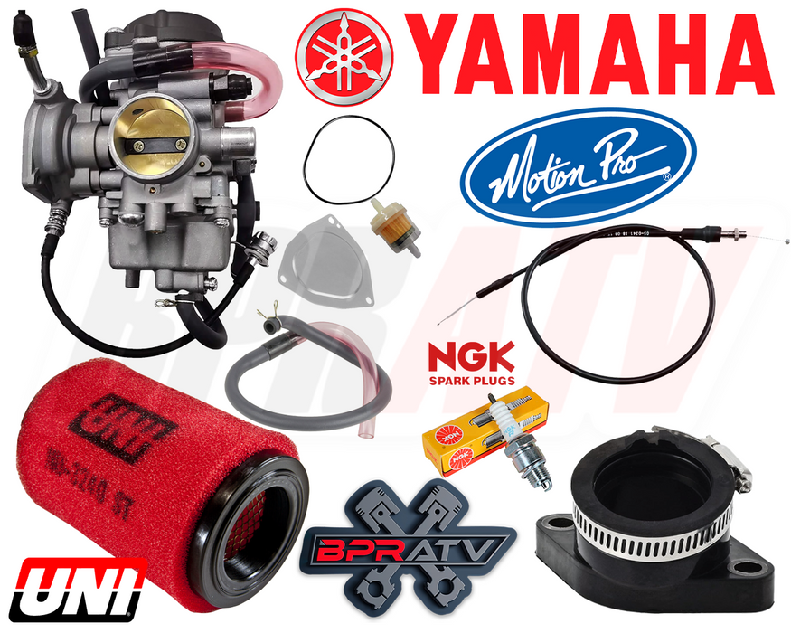 07-14 Yamaha Grizzly 350 YFM 350 Carb Intake Boot UNI Filter NGK Plug Pro Cable