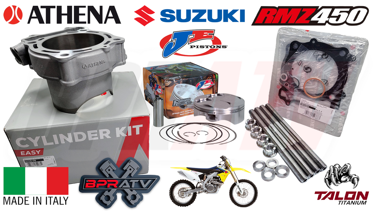 08-22 Suzuki RMZ450 RMZ 450 Athena 96mm Bore Cylinder Kit JE Piston Ti Head Stud