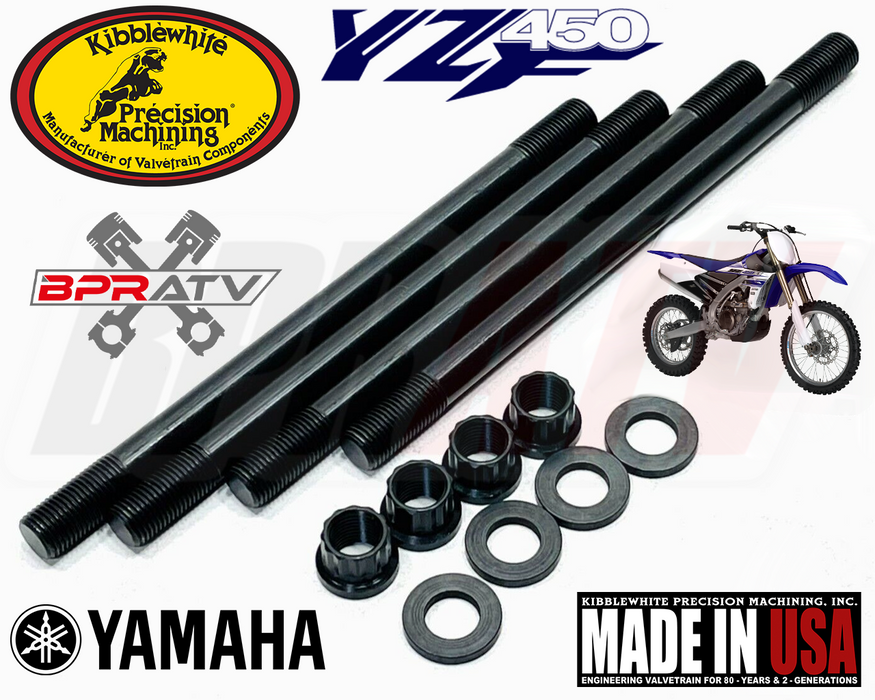 10-24 Yamaha YZ450F YZ 450F KIBBLEWHITE Heavy Duty Cylinder Head Studs Stud Kit