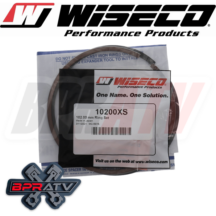 Wiseco 10200XS Piston Ring Set for Yamaha YFM 700 Artic Cat 700 XR Models 102mm