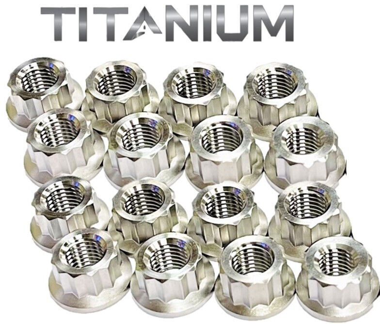 Kawasaki KFX KX KLX400 Titanium Lug Nuts For All Wheels Front Rear Nut Set of 16