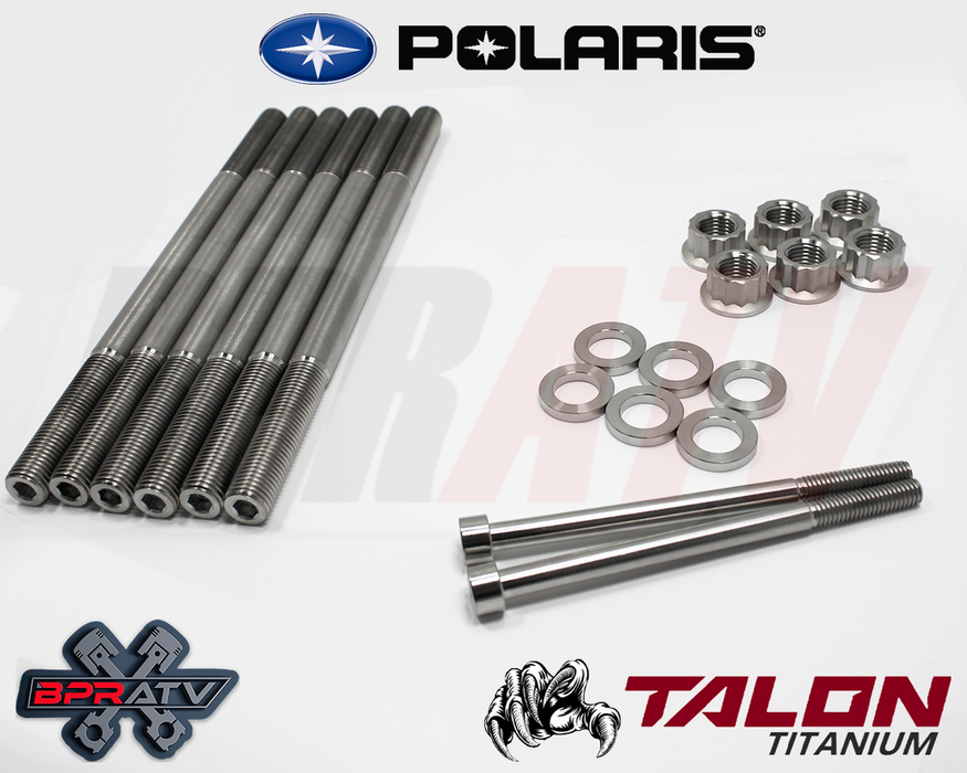 14-20 Polaris RZR 1000 COMPLETE BPRATV Titanium Cylinder Head Bolts Kit Studs