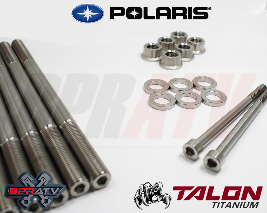 14-20 Polaris RZR 1000 COMPLETE BPRATV Titanium Cylinder Head Bolts Kit Studs