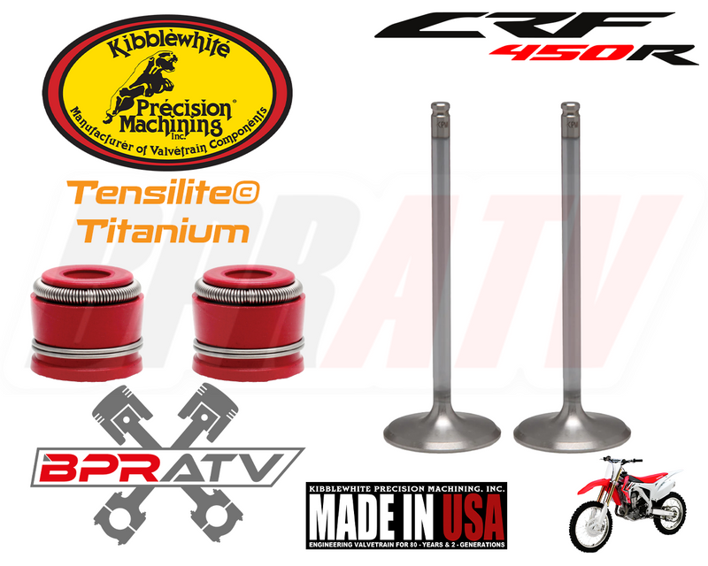 17-22 Honda CRF450R CRF 450R TITANIUM Kibblewhite Intake Valves RED Viton Seals