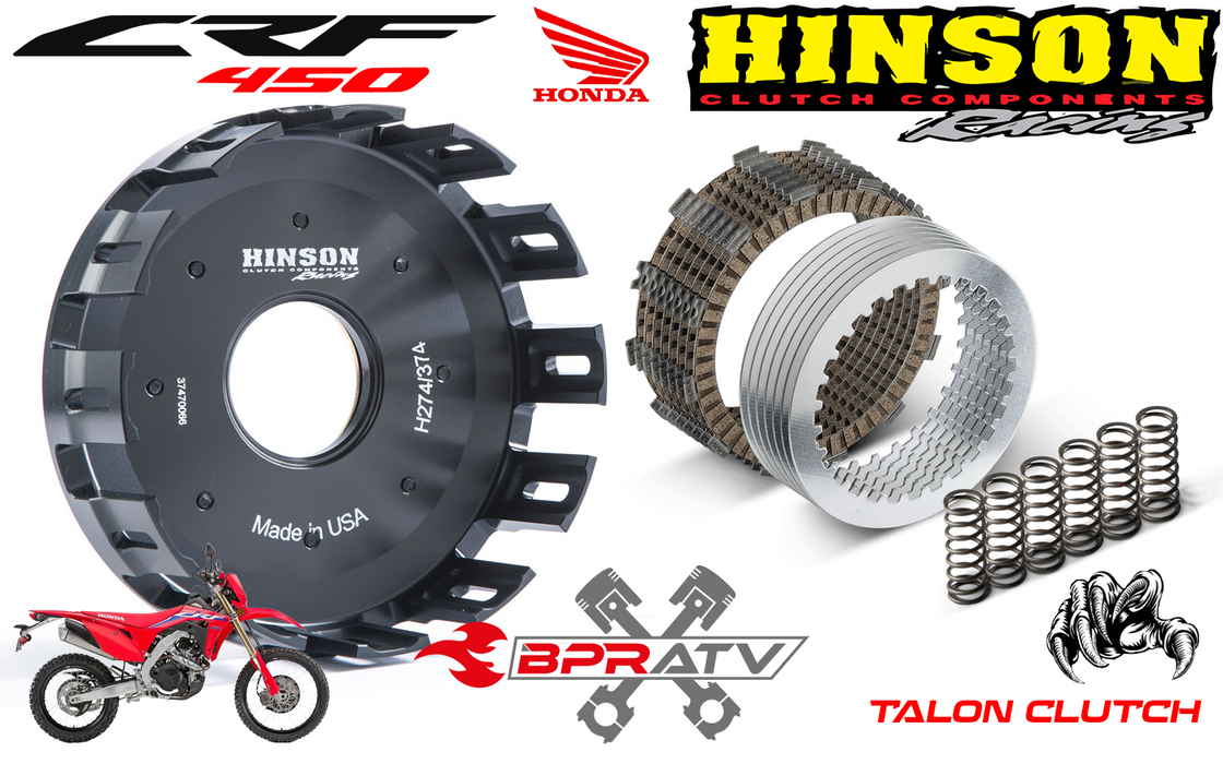 19-24 Honda CRF450X CRF 450L 450RL HINSON BILLETPROOF Clutch Basket & Clutch Kit