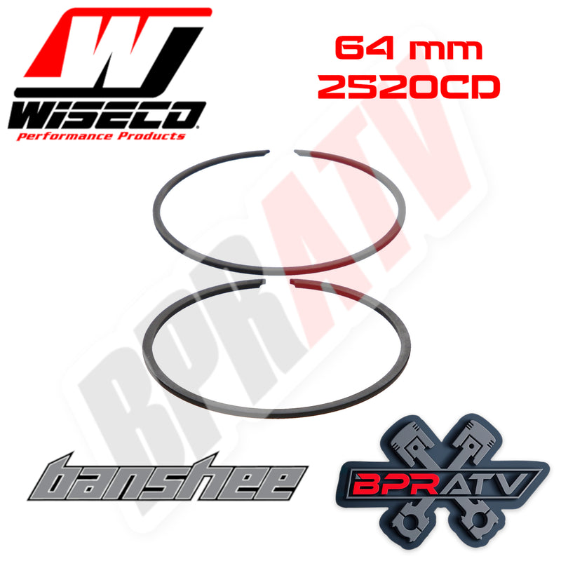 Banshee 350 64 mm Bore Wiseco Piston Rings Rebuild Set 2520CD 1 (One Ring Set)