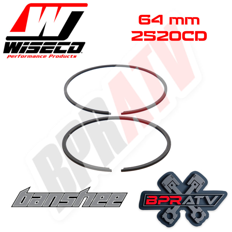 Banshee 350 64 mm Bore Wiseco Piston Rings Rebuild Set 2520CD 1 (One Ring Set)