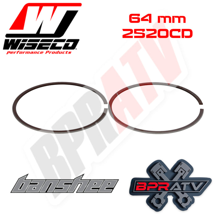 Banshee 350 64 mm Bore Wiseco Piston Rings Rebuild Set 2520CD 1 (One Ring Set)