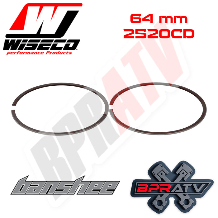 Banshee 350 64 mm Bore Wiseco Piston Rings Rebuild Set 2520CD 1 (One Ring Set)