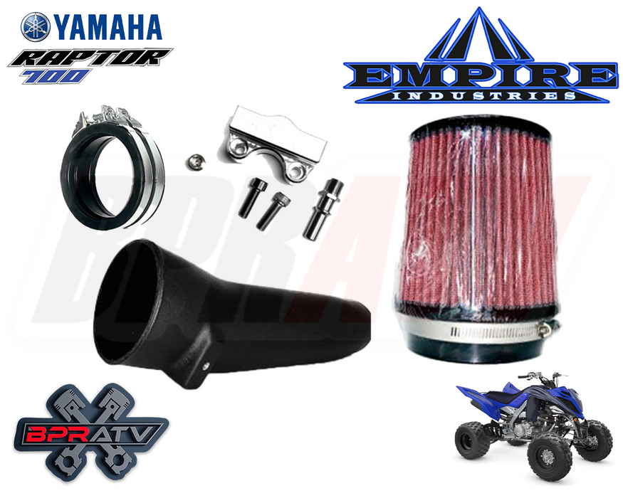 08-24 Yamaha Raptor 700 EMPIRE 58mm Billet Throttle Body K&N Filter Intake Kit