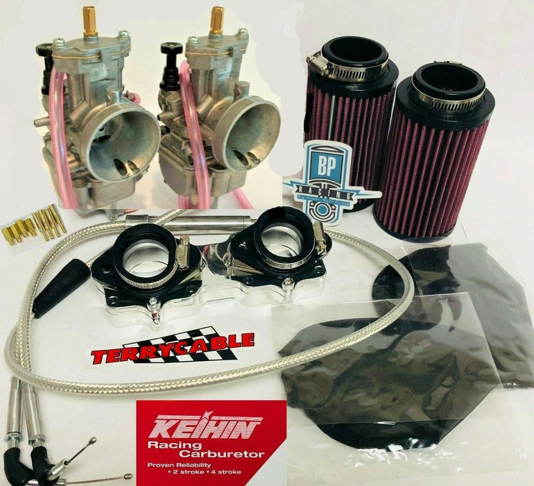 Banshee 28mm 28 mil Genuine Keihin PWK Complete Carburetor Carb Carbs Kit Intake
