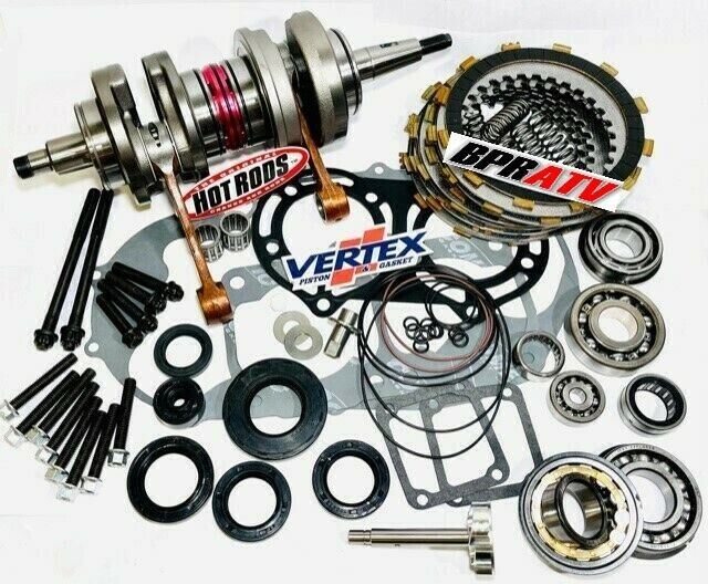 Banshee 4 mil Stroker Crank Complete Rebuilt Bottom End Rebuild Kit +4 Long Rod