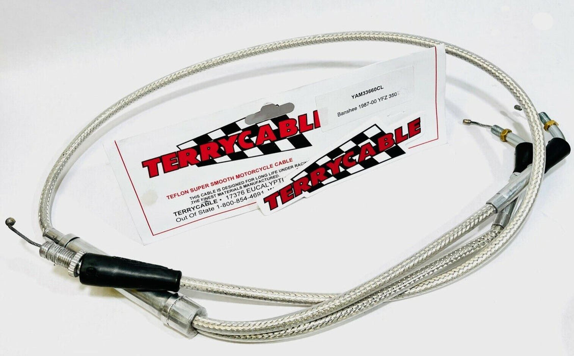 Banshee TWIST Throttle Cable Terrycable Steel Braided Keihin Mikuni Lectron PWK