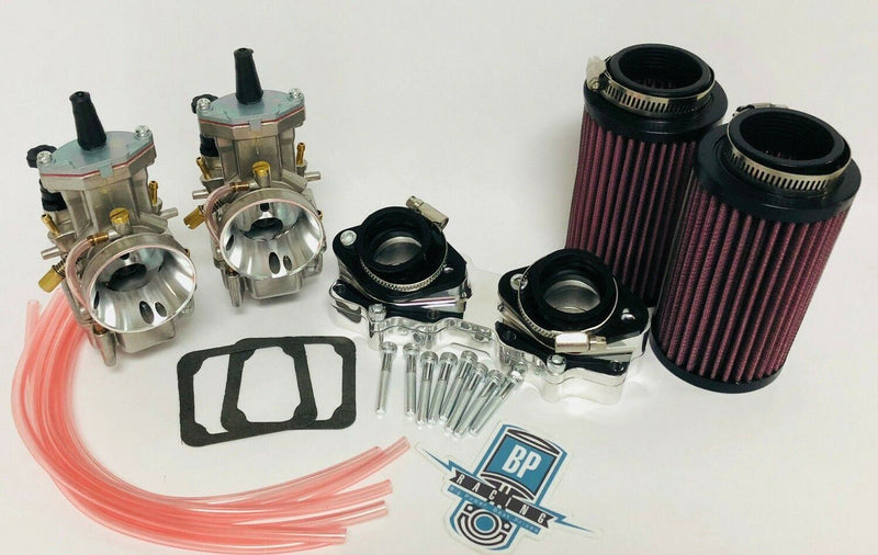 Banshee 38m 38 Mil PWK Style Knock Off Carbs Complete Carb Kit Intake Manifolds