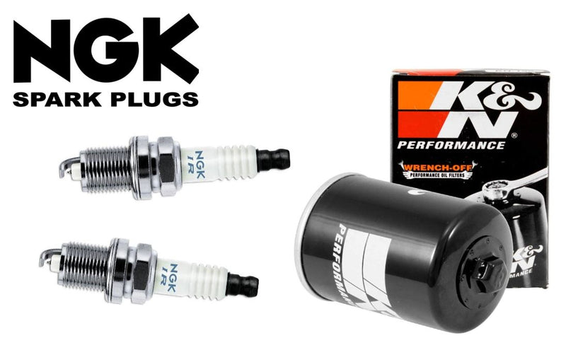 Polaris RZR XP 1000 General Ranger K&N Oil Filter NGK Iridium Spark Plug x2 Pair